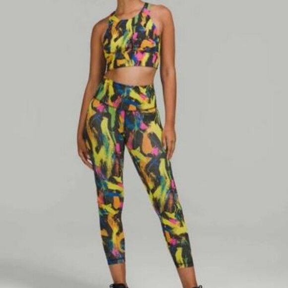 lululemon athletica Pants - Lululemon Multicolor Wunder Train High Rise Tight 25” NWT Size 2